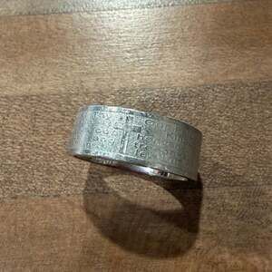EDFORCE STAINLESS STEEL THE LORD'S PRAYER BAND RING size 9